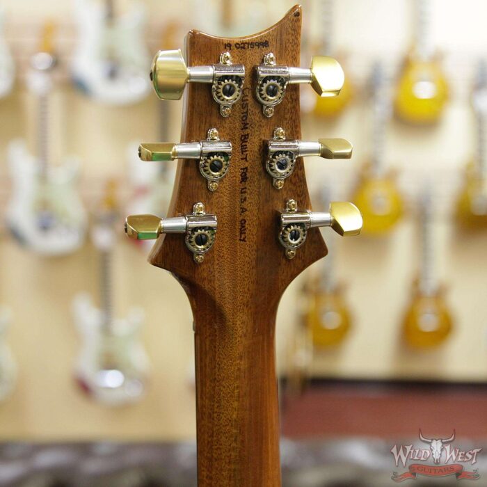 PRS Wood Library 10 Top Custom 24 Flame Maple Top Brazilian Rosewood Fingerboard Faded Blue Jean - Image 9