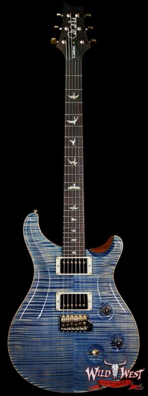 PRS Wood Library 10 Top Custom 24 Flame Maple Top Brazilian Rosewood Fingerboard Faded Blue Jean
