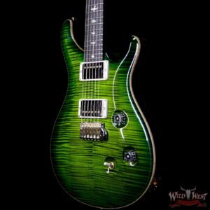 PRS Wood Library 10 Top Custom 24 Flame Maple Top Brazilian Rosewood Fingerboard Jade Burst - Image 2
