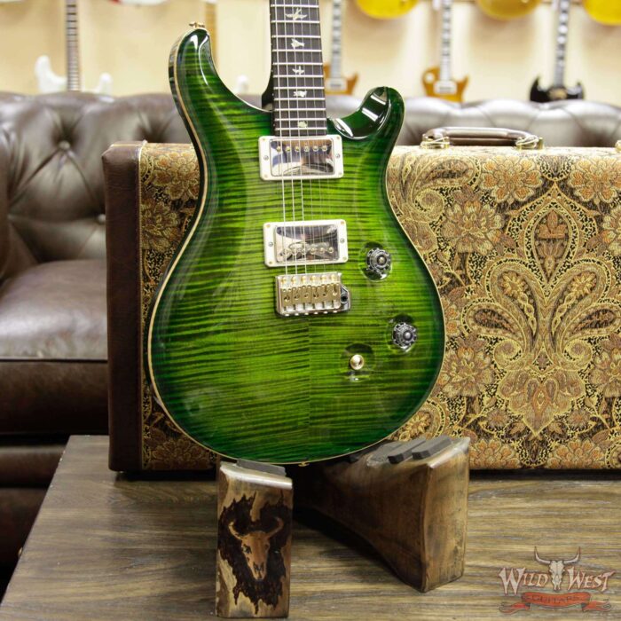 PRS Wood Library 10 Top Custom 24 Flame Maple Top Brazilian Rosewood Fingerboard Jade Burst - Image 12