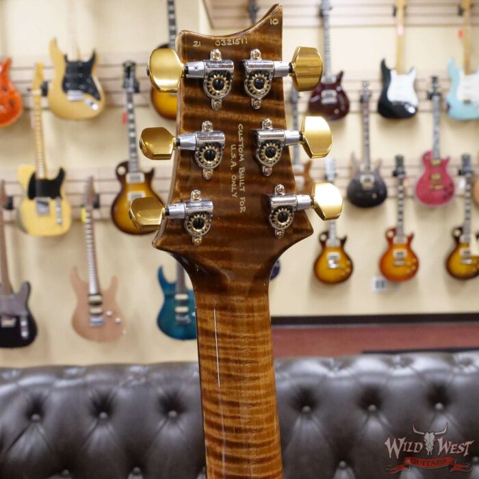 Paul Reed Smith Wood Library 10 Top Custom 24 Pattern Thin Flame Maple Neck Brazilian Rosewood Board Copperhead - Image 10