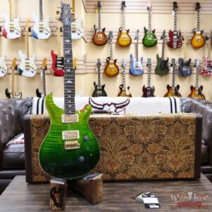 Paul Reed Smith PRS Wood Library 10 Top Custom 24 Flame Maple Neck Brazilian Rosewood Board Green Fade - Image 6