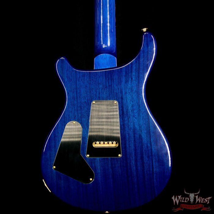 PRS Wood Library 10 Top Custom 24 Flame Maple Top Korina Neck with Cocobolo Board Violet Blue Burst - Image 4