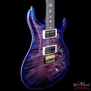 PRS Wood Library 10 Top Custom 24 Flame Maple Top Korina Neck with Cocobolo Board Violet Blue Burst - Image 5