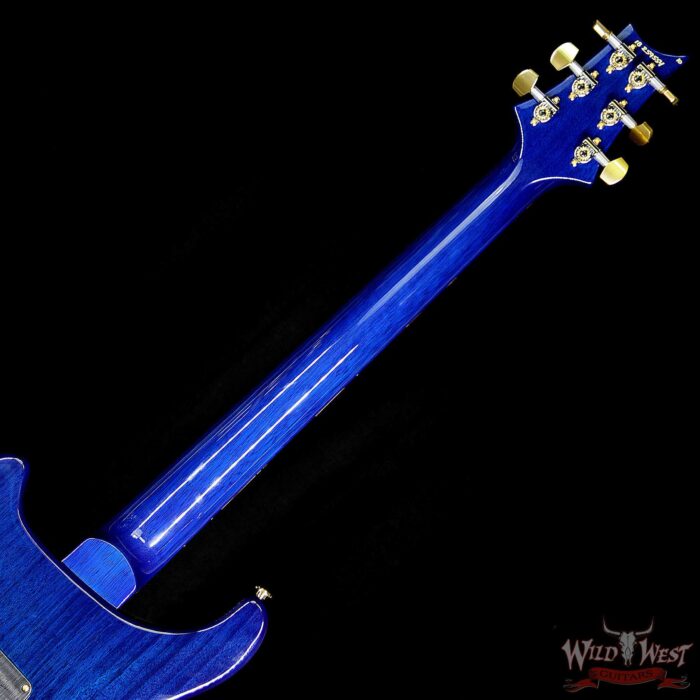 PRS Wood Library 10 Top Custom 24 Flame Maple Top Korina Neck with Cocobolo Board Violet Blue Burst - Image 12