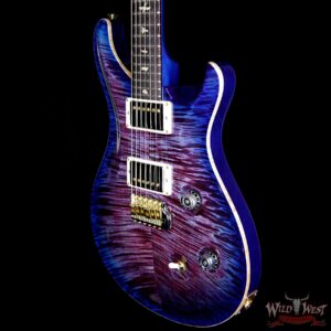 PRS Wood Library 10 Top Custom 24 Flame Maple Top Korina Neck with Cocobolo Board Violet Blue Burst - Image 2