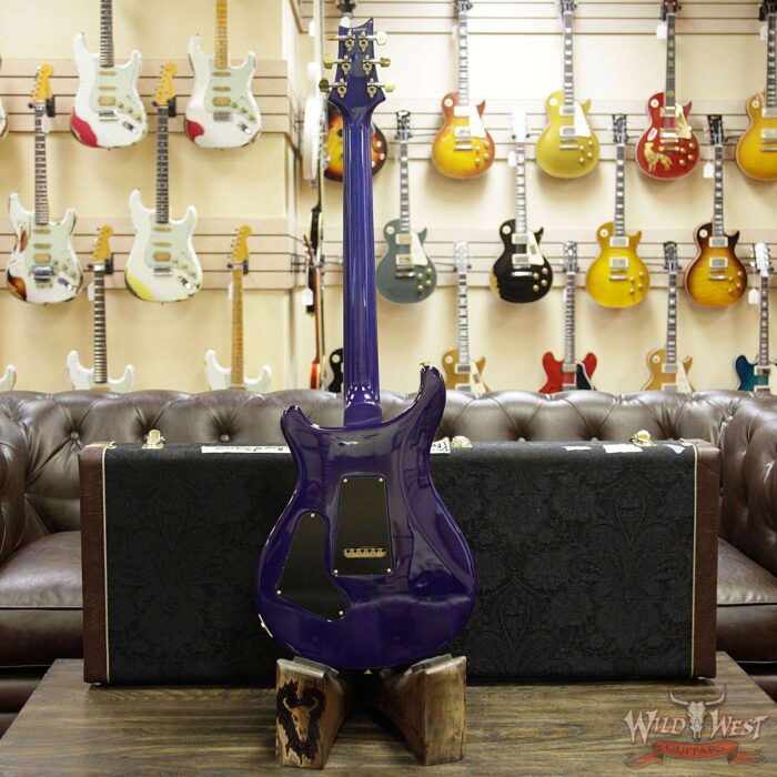 PRS Wood Library 10 Top Custom 24 Flame Maple Top Korina Neck with Cocobolo Board Violet Blue Burst - Image 15