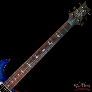 Paul Reed Smith Wood Library 10 Top Custom 24 Pattern Thin Flame Maple Neck Brazilian Rosewood Board River Blue Burst - Image 4