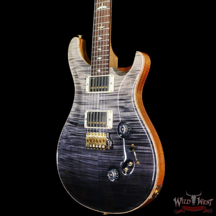 Paul Reed Smith Wood Library 10 Top Custom 24-08 Roasted Flame Maple Neck Brazilian Rosewood Board Grey Black Fade - Image 2