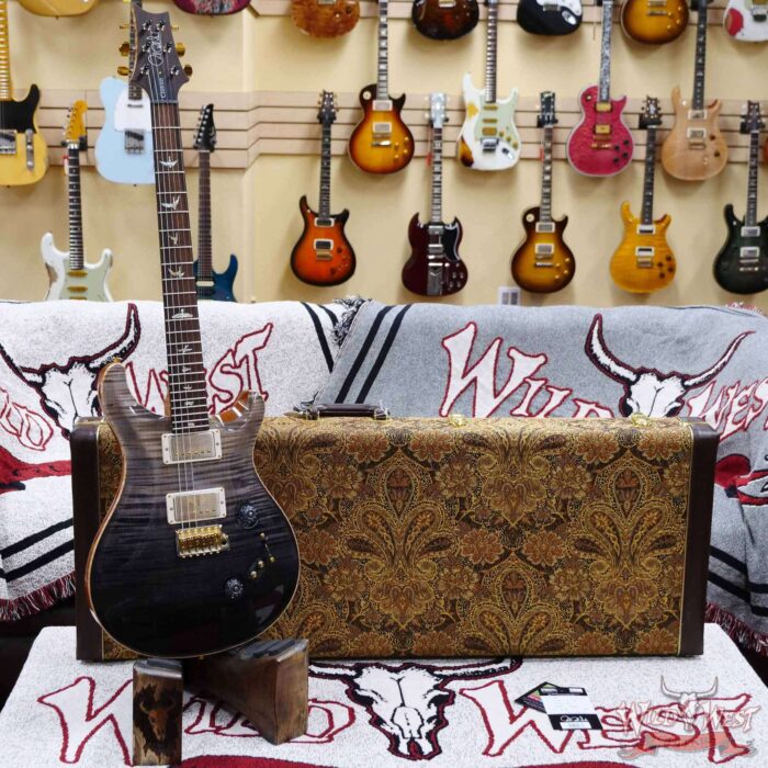 Paul Reed Smith Wood Library 10 Top Custom 24-08 Roasted Flame Maple Neck Brazilian Rosewood Board Grey Black Fade - Image 6