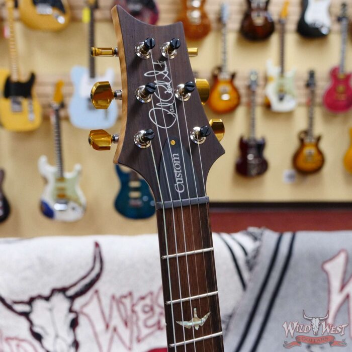 Paul Reed Smith Wood Library 10 Top Custom 24-08 Roasted Flame Maple Neck Brazilian Rosewood Board Grey Black Fade - Image 7