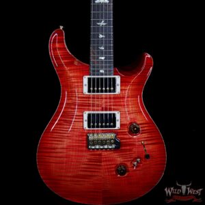 PRS Wood Library 10 Top Custom 24-08 Flame Maple Top Brazilian Rosewood Board Blood Orange - Image 3