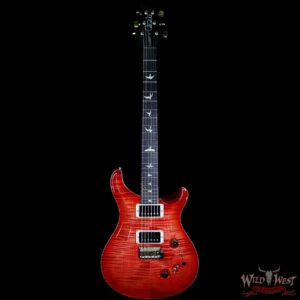 PRS Wood Library 10 Top Custom 24-08 Flame Maple Top Brazilian Rosewood Board Blood Orange - Image 6