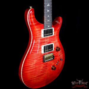 PRS Wood Library 10 Top Custom 24-08 Flame Maple Top Brazilian Rosewood Board Blood Orange - Image 5