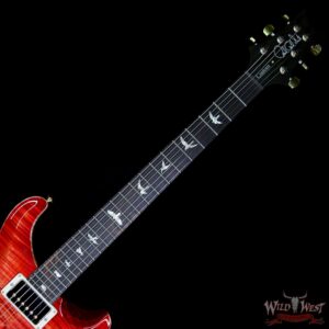 PRS Wood Library 10 Top Custom 24-08 Flame Maple Top Brazilian Rosewood Board Blood Orange - Image 8