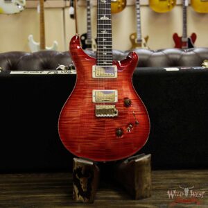 PRS Wood Library 10 Top Custom 24-08 Flame Maple Top Brazilian Rosewood Board Blood Orange - Image 10