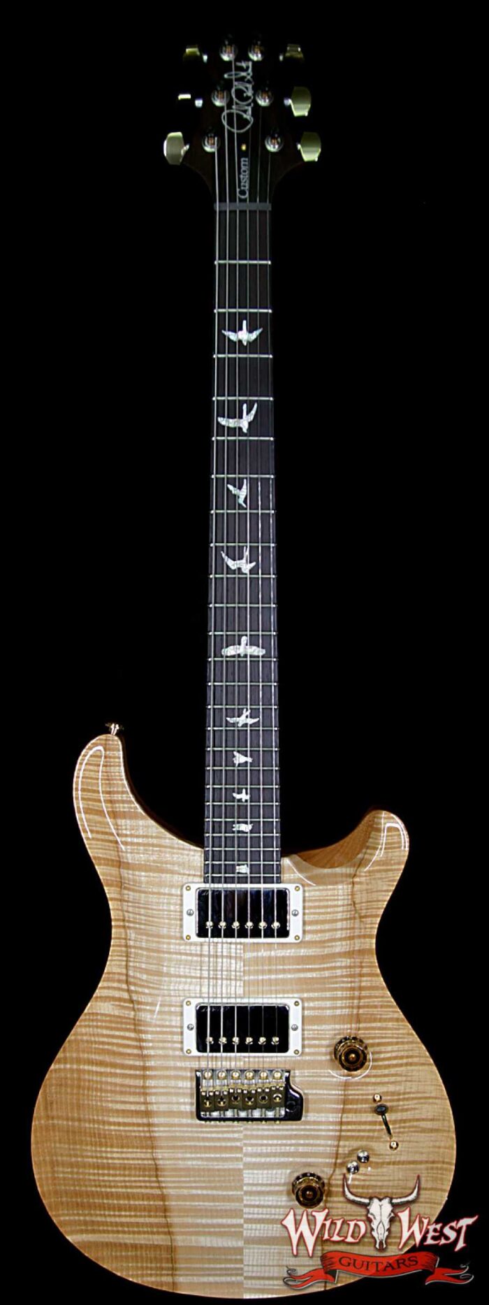 PRS Wood Library 10 Top Custom 24-08 Flame Maple Top Brazilian Rosewood Fingerboard Natural - Image 1