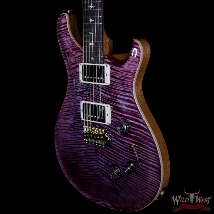 PRS Wood Library 10 Top Custom 24-08 Flame Maple Top Brazilian Rosewood Fingerborad Violet - Image 2