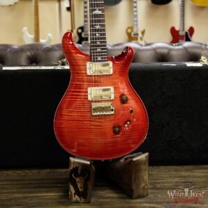 PRS Wood Library 10 Top Custom 24-08 Flame Maple Top Cocobolo Fingerboard Blood Orange - Image 10