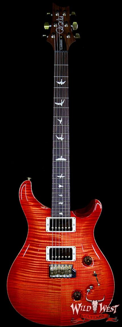 PRS Wood Library 10 Top Custom 24-08 Flame Maple Top Cocobolo Fingerboard Blood Orange