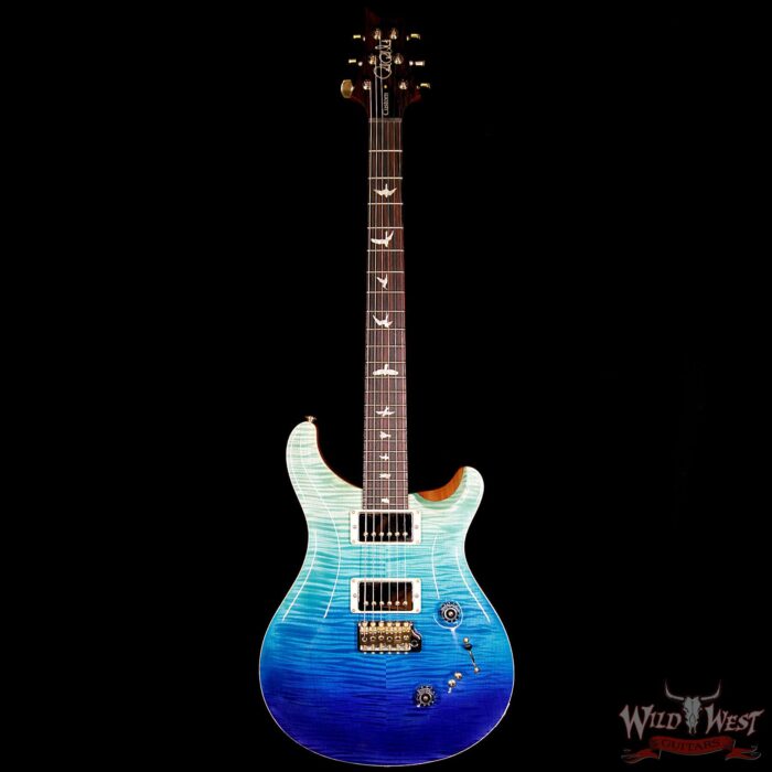 PRS Wood Library 10 Top Custom 24-08 Flame Maple Top Cocobolo Fingerboard Blue Fade - Image 6
