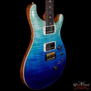 PRS Wood Library 10 Top Custom 24-08 Flame Maple Top Cocobolo Fingerboard Blue Fade - Image 5