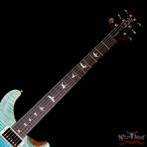 PRS Wood Library 10 Top Custom 24-08 Flame Maple Top Cocobolo Fingerboard Blue Fade - Image 8