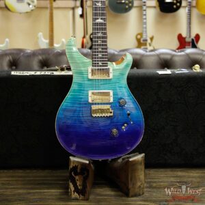 PRS Wood Library 10 Top Custom 24-08 Flame Maple Top Cocobolo Fingerboard Blue Fade - Image 10