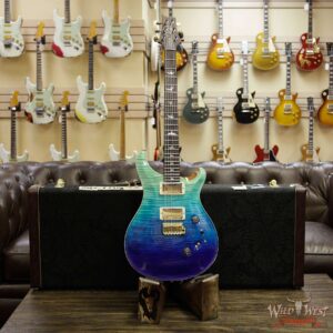 PRS Wood Library 10 Top Custom 24-08 Flame Maple Top Cocobolo Fingerboard Blue Fade - Image 11