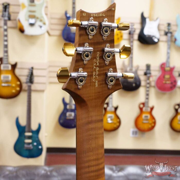 Paul Reed Smith Wood Library 10 Top Custom 24-08 Roasted Flame Maple Neck Brazilian Rosewood Board Blue Fade - Image 10
