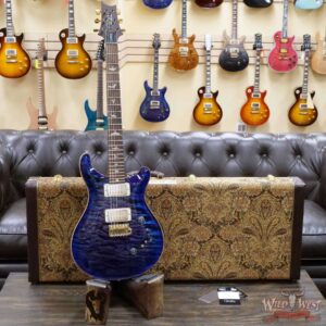 Paul Reed Smith Wood Library 10 Top Custom 24-08 1-Piece Quilt Top Roasted Flame Maple Neck Brazilian Rosewood Board Violet Blue Burst - Image 6