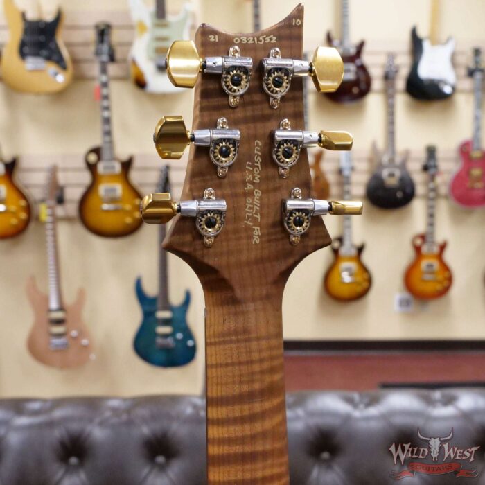 Paul Reed Smith Wood Library 10 Top Custom 24-08 1-Piece Quilt Top Roasted Flame Maple Neck Brazilian Rosewood Board Violet Blue Burst - Image 10