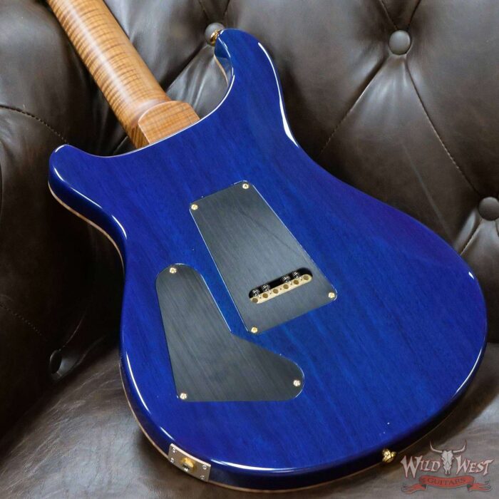 Paul Reed Smith Wood Library 10 Top Custom 24-08 1-Piece Quilt Top Roasted Flame Maple Neck Brazilian Rosewood Board Violet Blue Burst - Image 11