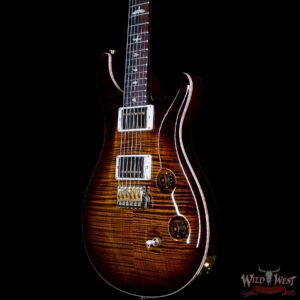 Paul Reed Smith PRS Wood Library 10 Top Custom 24 Flame Maple Top Brazilian Rosewood Board Black Gold Burst - Image 2