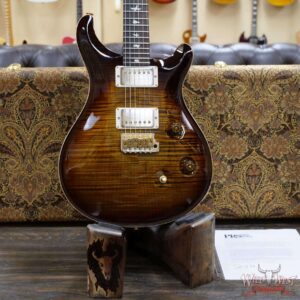 Paul Reed Smith PRS Wood Library 10 Top Custom 24 Flame Maple Top Brazilian Rosewood Board Black Gold Burst - Image 7