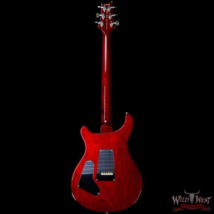 PRS Wood Library 10 Top Custom 24 Flame Maple Top Brazilian Rosewood Fingerboard Charcoal Cherry Burst - Image 5