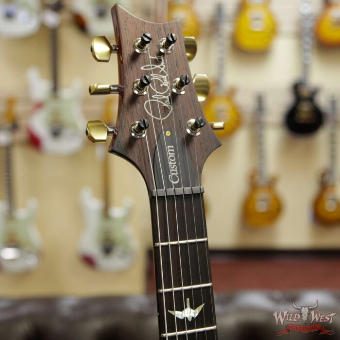 PRS Wood Library 10 Top Custom 24 Flame Maple Top Brazilian Rosewood Fingerboard Charcoal Cherry Burst - Image 7
