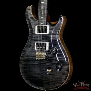 PRS Wood Library 10 Top Custom 24 Fatback Flame Maple Top Brazilian Rosewood Fingerboard Grey Black - Image 2