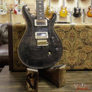 PRS Wood Library 10 Top Custom 24 Fatback Flame Maple Top Brazilian Rosewood Fingerboard Grey Black - Image 12