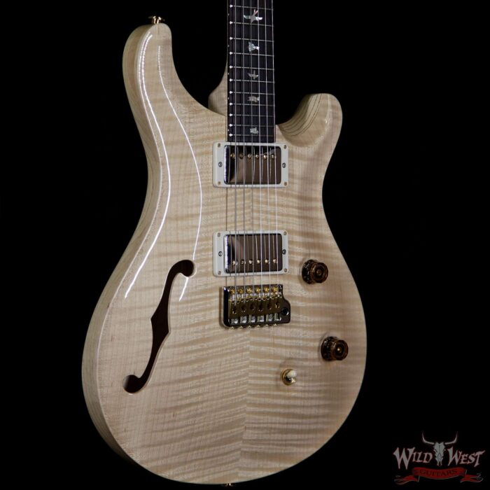 PRS Wood Library 10 Top Custom 24 Semi Hollow Flame Maple Top & Neck Brazilian Rosewood Natural - Image 4