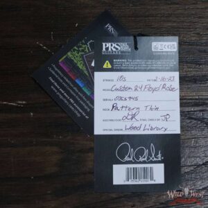 Paul Reed Smith PRS Wood Library 10 Top Custom 24 Floyd Rose Ebony Fingerboard Stained Flame Maple Neck Charcoal Cherry Burst - Image 12