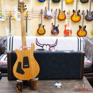 Paul Reed Smith PRS Wood Library 10 Top Custom 24 Floyd Rose Ebony Fingerboard Roasted Flame Maple Neck Blue Fade - Image 9