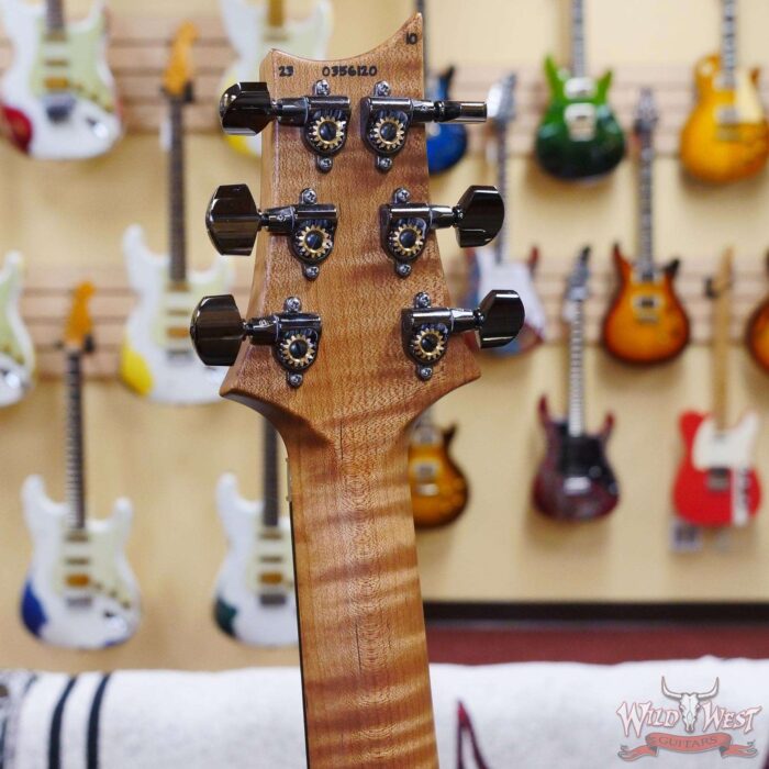 Paul Reed Smith PRS Wood Library 10 Top Custom 24 Floyd Rose Ebony Fingerboard Roasted Flame Maple Neck Blue Fade - Image 10