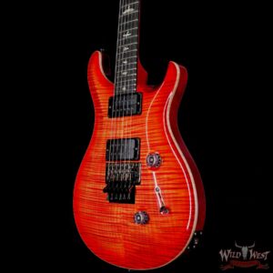 PRS Wood Library 10 Top Custom 24 Floyd Rose Ebony Fingerboard AAA Flame Maple Neck Blood Orange - Image 2