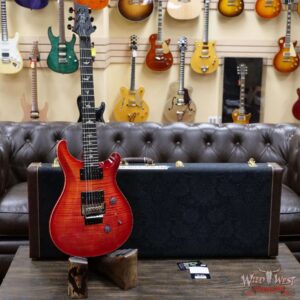 PRS Wood Library 10 Top Custom 24 Floyd Rose Ebony Fingerboard AAA Flame Maple Neck Blood Orange - Image 6
