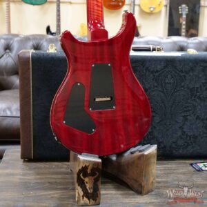PRS Wood Library 10 Top Custom 24 Floyd Rose Ebony Fingerboard AAA Flame Maple Neck Blood Orange - Image 11