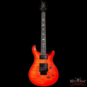 PRS Wood Library 10 Top Custom 24 Floyd Rose Ebony Fingerboard AAA Flame Maple Neck Blood Orange - Image 3