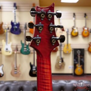 PRS Wood Library 10 Top Custom 24 Floyd Rose Ebony Fingerboard AAA Flame Maple Neck Blood Orange - Image 10