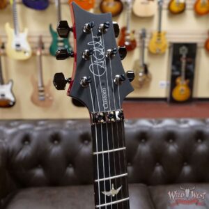PRS Wood Library 10 Top Custom 24 Floyd Rose Ebony Fingerboard AAA Flame Maple Neck Blood Orange - Image 7