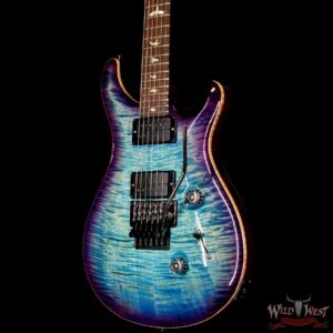 Paul Reed Smith PRS Wood Library 10 Top Custom 24 Floyd Rose Brazilian Rosewood Fingerboard Flame Maple Neck Aquableux Purple Burst (US Only / No International Shipping) - Image 2